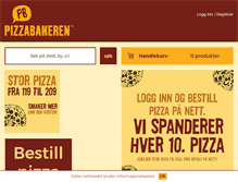 Tablet Screenshot of pizzabakeren.com